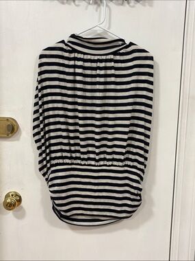 Maeve Navy and White Striped Boatneck Tunic